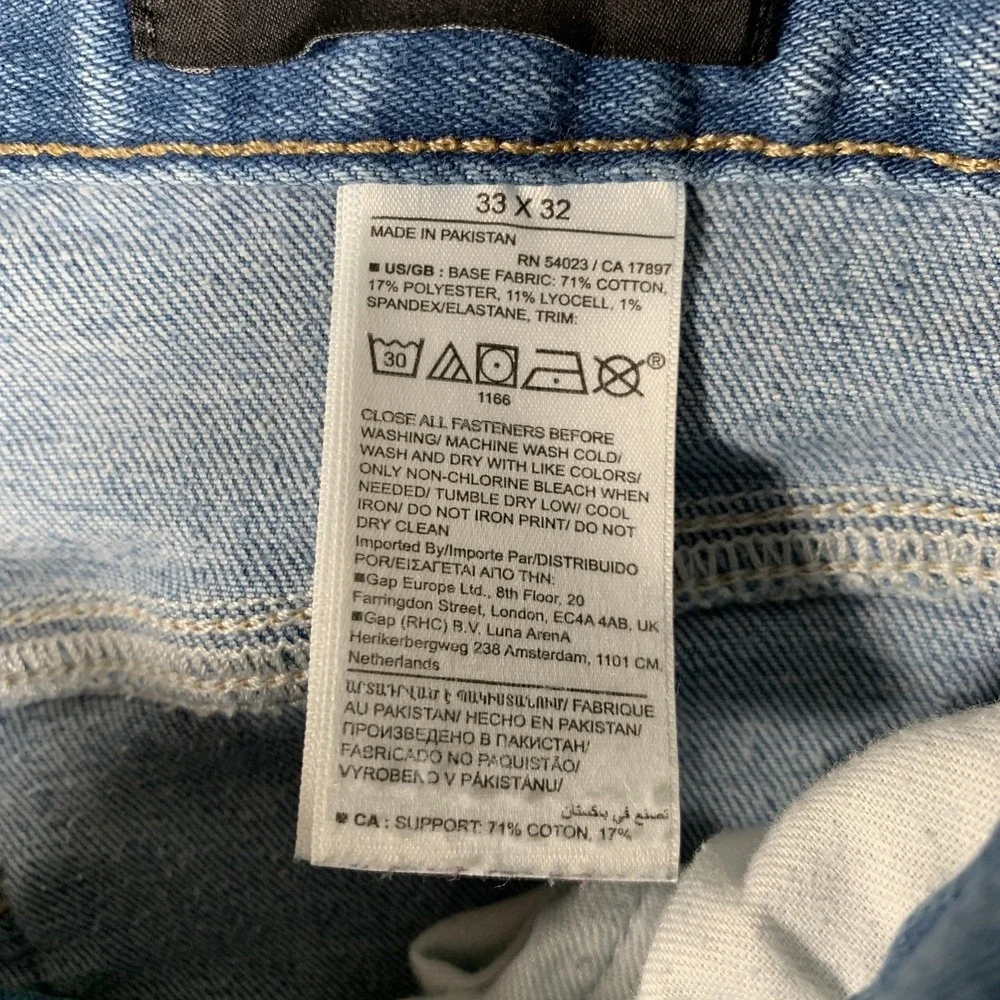 Banana Republic Jeans Mens 33x31 (33x32) Slim Taper Stretch Denim Pants‎ Blue